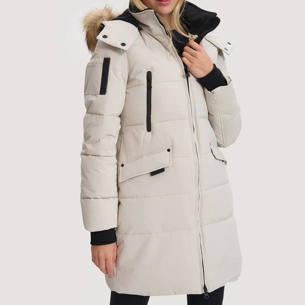 Noize Addie Mid-Length Parka - Color: snow